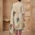 beige linen shimmer digital printed dress material