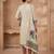 Stylee lifestyle beige linen shimmer digital printed dress material