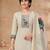 beige linen shimmer digital printed dress material
