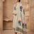 Stylee lifestyle beige linen shimmer digital printed dress material