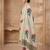 beige linen shimmer digital printed dress material