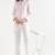 Styllow women knotted blush pink linen blend kurties