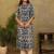 Styllow women printed viscose rayon a-line kurta (indigo)