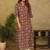 Styllow women printed viscose rayon a-line kurta (rust)
