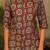 Styllow women printed viscose rayon a-line kurta (rust)