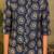 Styllow women printed viscose rayon a-line kurta (navy blue)