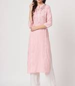 Styllow women embroidered viscose rayon straight kurta