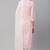 Womens printed embroidered a-line kurta pant dupatta set (pink)