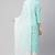 Womens printed embroidered a-line kurta pant dupatta set (sea green)