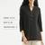 Women black airy linen short kurta