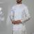 Aesthetic white embroidery kurta for men | premium designer men's kurta
