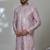 Aesthetic pink embroidery kurta for men | premium designer men's kurta