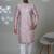 Aesthetic pink embroidery kurta for men | premium designer men's kurta