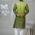 Aesthetic shaded green color embroidery kurta for men | premium designer men's kurta