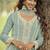 Light-green embroiderd premium georgette anarkali suit