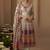 Multicolor printed natural crep silk anarkali suit