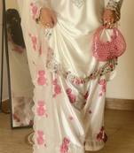 white japan satin embroidered farshi salwar kameez set