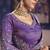 Purple silk embroidered wedding wear saree