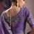 Purple silk embroidered wedding wear saree