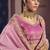 Light pink silk embroidered wedding wear saree