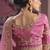 Light pink silk embroidered wedding wear saree