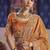 Orange silk embroidered wedding wear saree