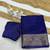 Royal Blue Color  zari border with silk saree rich pallu Work