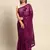 rani pink floral sequins georgette party wear saree