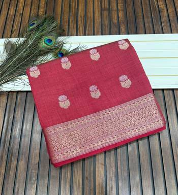 maroon tussar silk zari weaving wedding saree 3