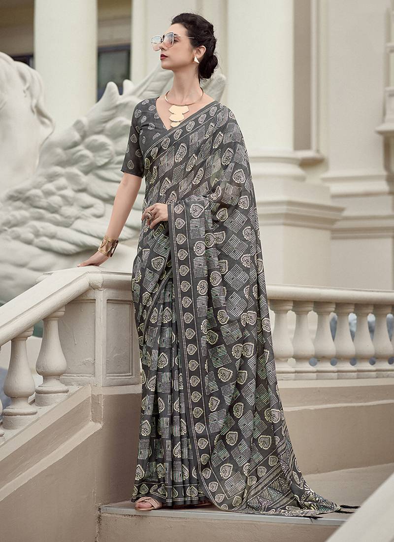 Black pure mal mal silk saree
