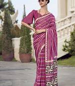Multicolor pure mal mal silk saree