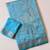 Sky Blue  Color Silver Golden Jari Jaqurad Weaving Work  Georgette Saree 