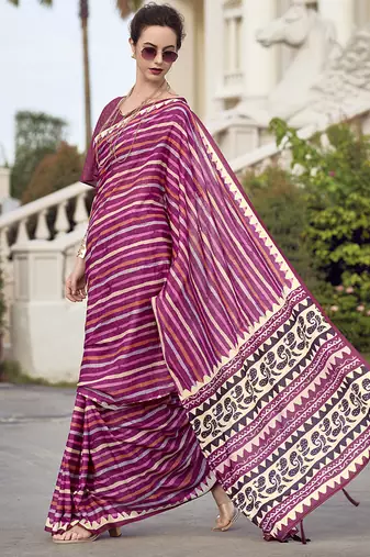 Multicolor pure mal mal silk saree