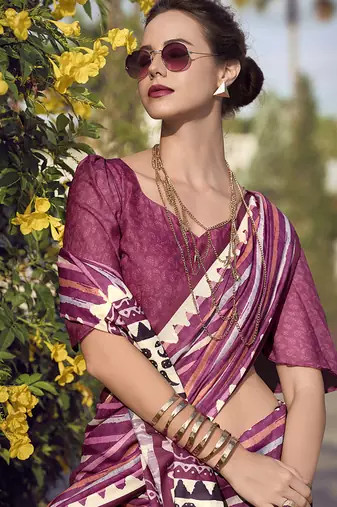 Multicolor pure mal mal silk saree