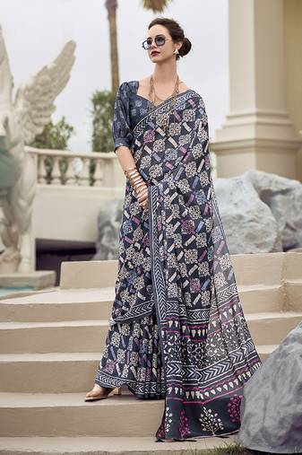 Multicolor pure mal mal silk saree