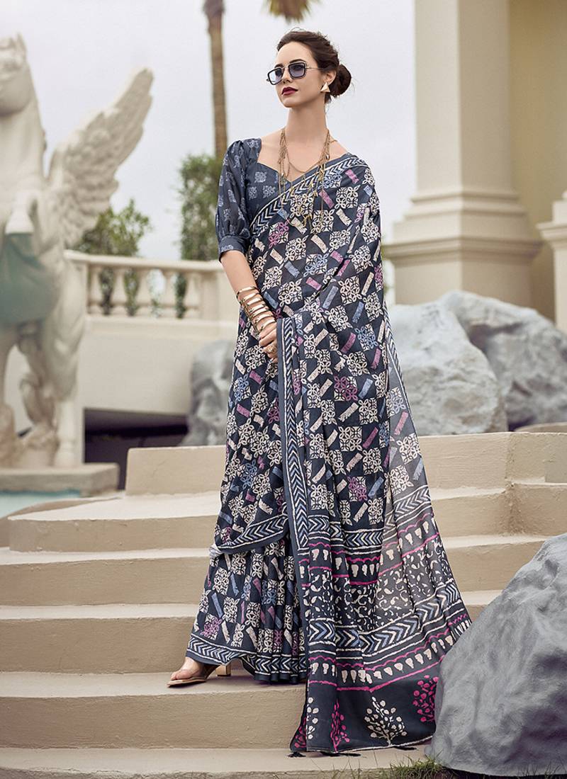 Multicolor pure mal mal silk saree