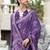 Purple pure mal mal silk saree