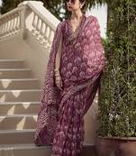 Wine pure mal mal silk saree