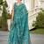 Turquoise pure mal mal silk saree