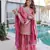 Pink embroidered fendi crush designer sharara set with dupatta