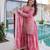 Pink embroidered fendi crush designer sharara set with dupatta