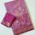 Pink Color Silver Golden Jari Jaqurad Weaving Work  Georgette Saree 