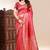Red lichi silk embroidered wedding wear saree