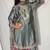 Grey japanese satin farshi salwar set with embroidery and sequence work