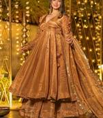 Designer fendy silk anarkali suit with 5mm sequence work