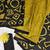 Mustard block print soft pure cotton saree with blouse.