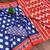 Blue ikkat print soft pure cotton saree with blouse.