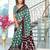 Light green ikkat print soft pure cotton saree with blouse.