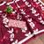 Maroon floral print soft pure cotton saree with blouse.