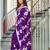 Purple floral print soft pure cotton saree with blouse.
